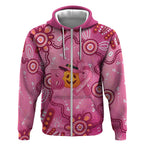 Boo for a Cure Pink Ghost Zip Hoodie Aboriginal Halloween Wear Pink