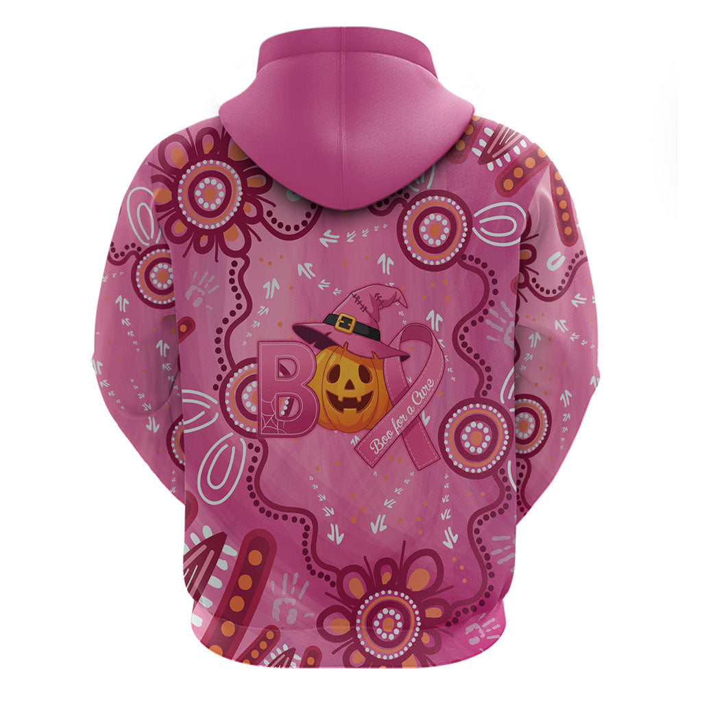 Boo for a Cure Pink Ghost Zip Hoodie Aboriginal Halloween Wear Pink
