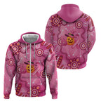 Boo for a Cure Pink Ghost Zip Hoodie Aboriginal Halloween Wear Pink