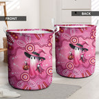 Pink Ghost Ribbon Laundry Basket Aboriginal Halloween Wear Pink
