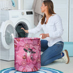 Pink Ghost Ribbon Laundry Basket Aboriginal Halloween Wear Pink