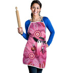 Pink Ghost Ribbon Apron Aboriginal Halloween Wear Pink