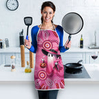 Pink Ghost Ribbon Apron Aboriginal Halloween Wear Pink
