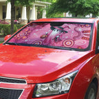 Pink Ghost Ribbon Auto Sun Shade Aboriginal Halloween Wear Pink