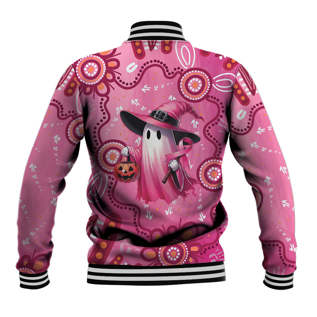 Pink Ghost Ribbon Baseball Jacket Aboriginal Halloween Wear Pink