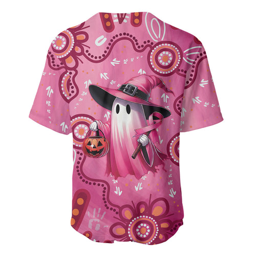 Pink Ghost Ribbon Baseball Jersey Aboriginal Halloween Wear Pink