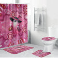 Pink Ghost Ribbon Bathroom Set Aboriginal Halloween Wear Pink