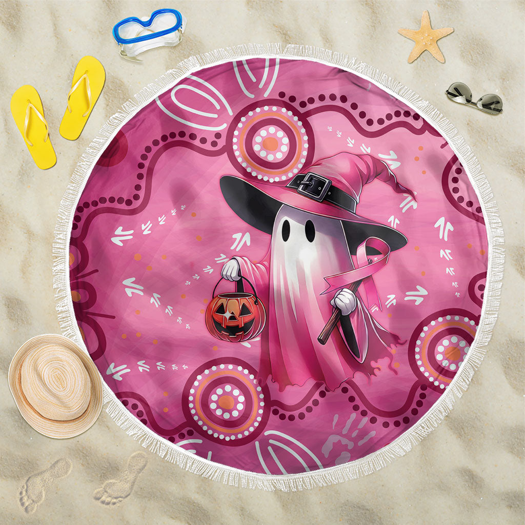 Pink Ghost Ribbon Beach Blanket Aboriginal Halloween Wear Pink