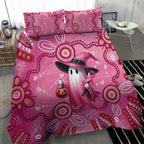 Pink Ghost Ribbon Bedding Set Aboriginal Halloween Wear Pink