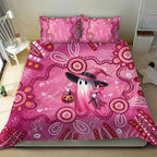 Pink Ghost Ribbon Bedding Set Aboriginal Halloween Wear Pink