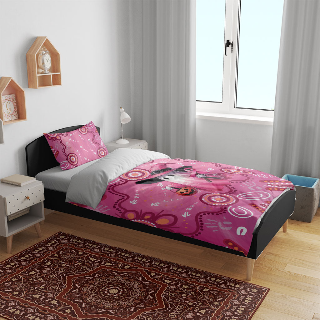 Pink Ghost Ribbon Bedding Set Aboriginal Halloween Wear Pink