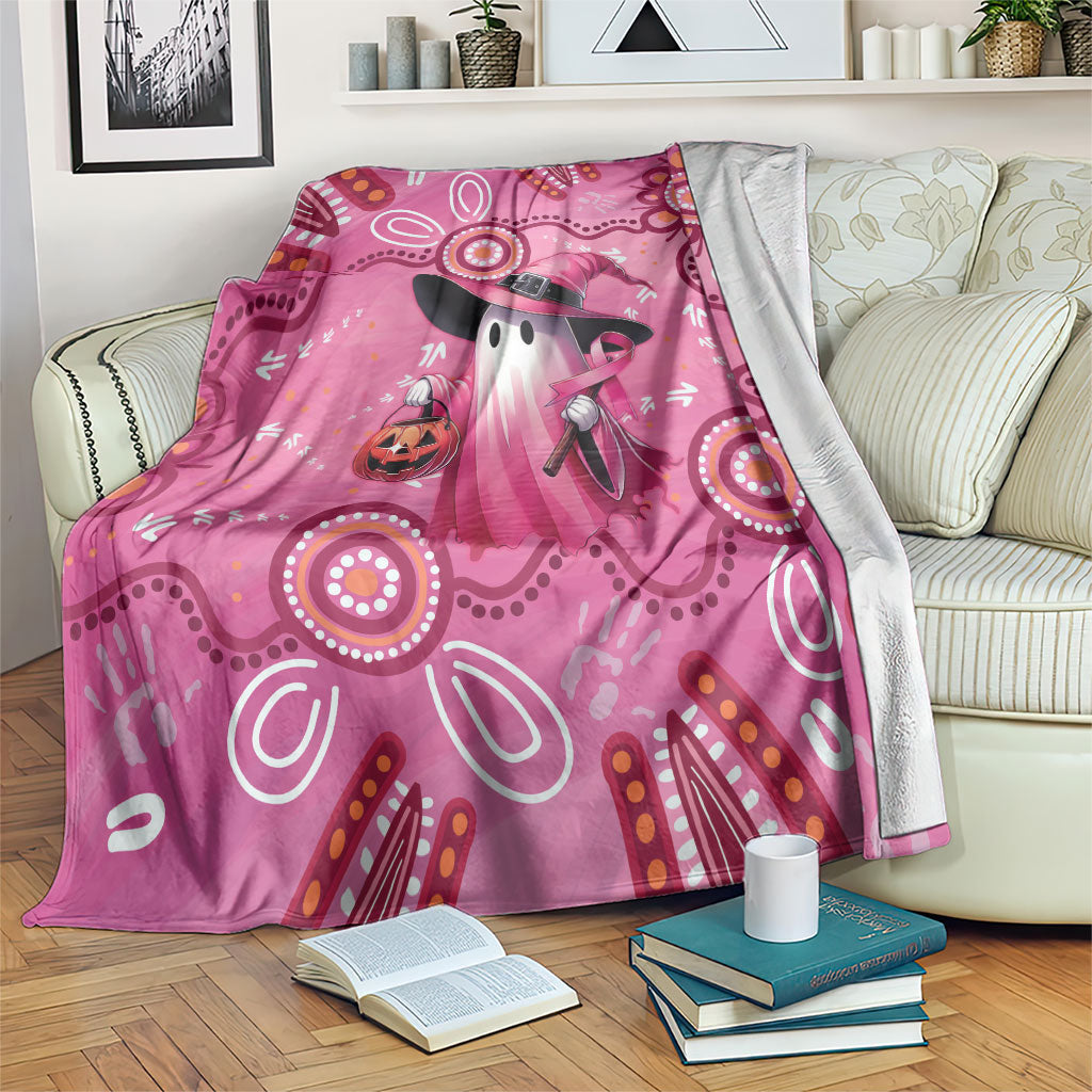 Pink Ghost Ribbon Blanket Aboriginal Halloween Wear Pink