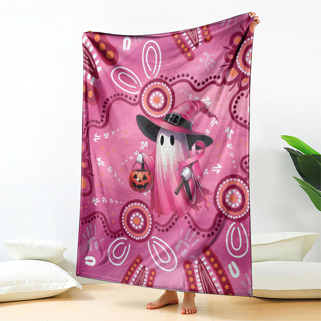 Pink Ghost Ribbon Blanket Aboriginal Halloween Wear Pink