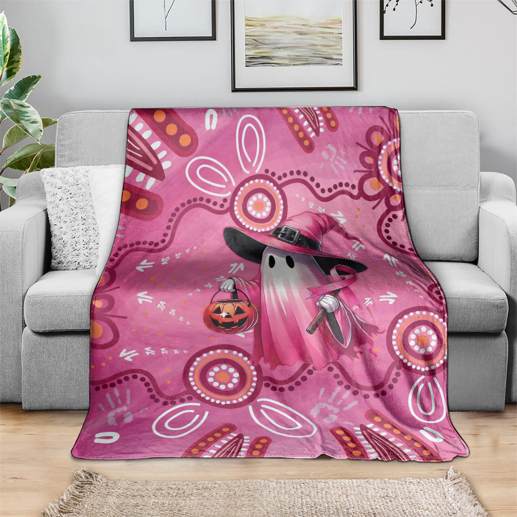 Pink Ghost Ribbon Blanket Aboriginal Halloween Wear Pink