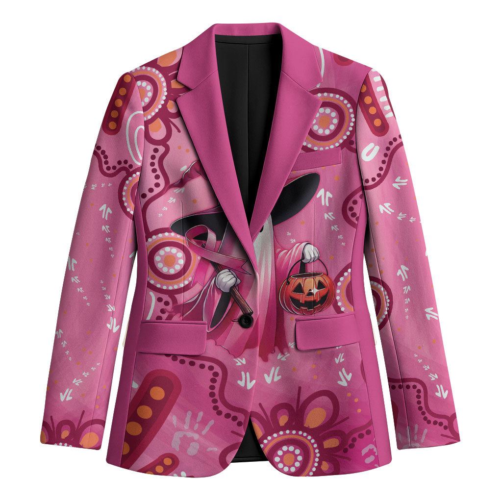 Pink Ghost Ribbon Blazer Aboriginal Halloween Wear Pink