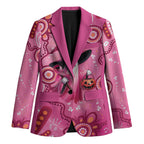 Pink Ghost Ribbon Blazer Aboriginal Halloween Wear Pink