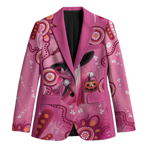 Pink Ghost Ribbon Blazer Aboriginal Halloween Wear Pink