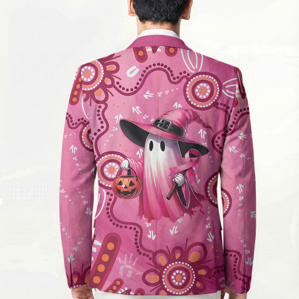 Pink Ghost Ribbon Blazer Aboriginal Halloween Wear Pink