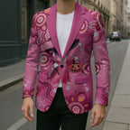 Pink Ghost Ribbon Blazer Aboriginal Halloween Wear Pink