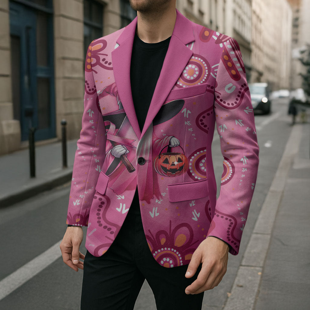 Pink Ghost Ribbon Blazer Aboriginal Halloween Wear Pink
