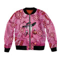 Pink Ghost Ribbon Bomber Jacket Aboriginal Halloween Wear Pink