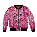 Pink Ghost Ribbon Bomber Jacket Aboriginal Halloween Wear Pink