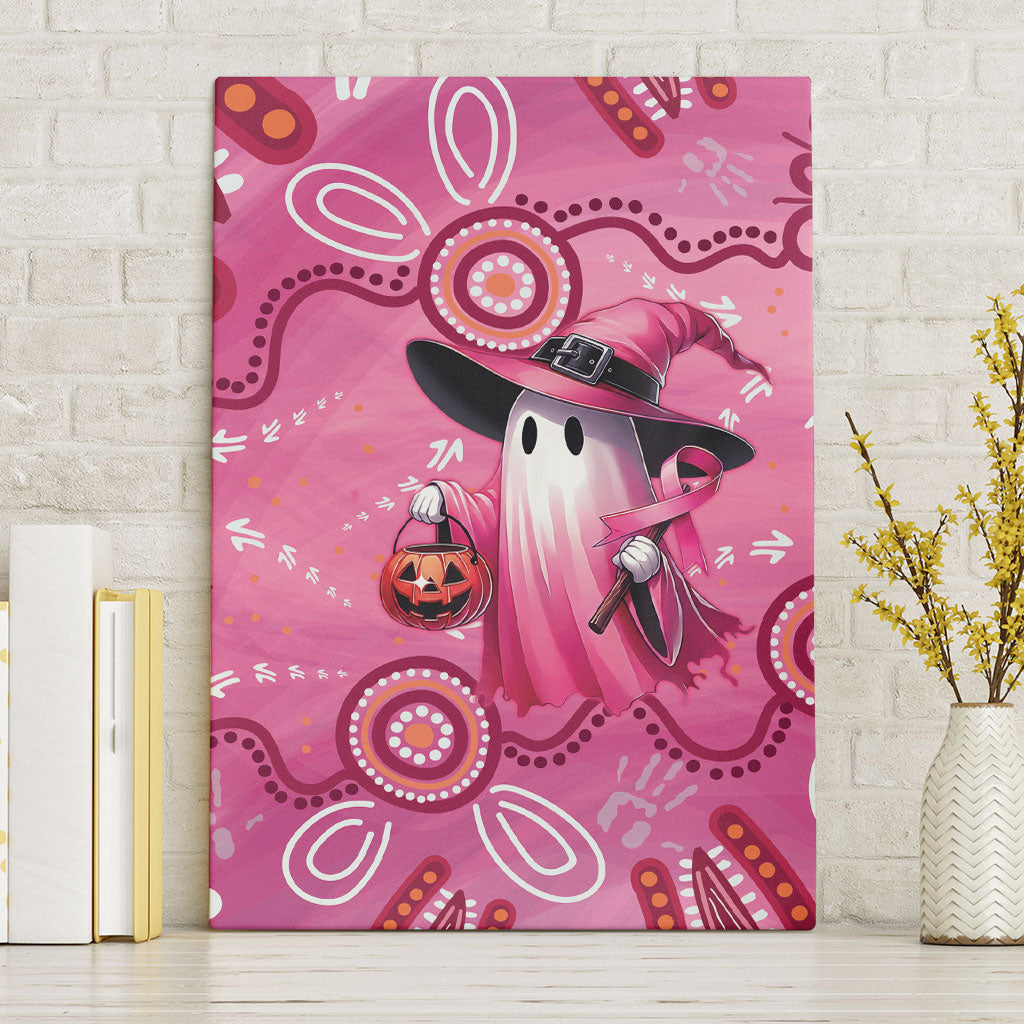 Pink Ghost Ribbon Canvas Wall Art Aboriginal Halloween Wear Pink