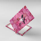 Pink Ghost Ribbon Canvas Wall Art Aboriginal Halloween Wear Pink