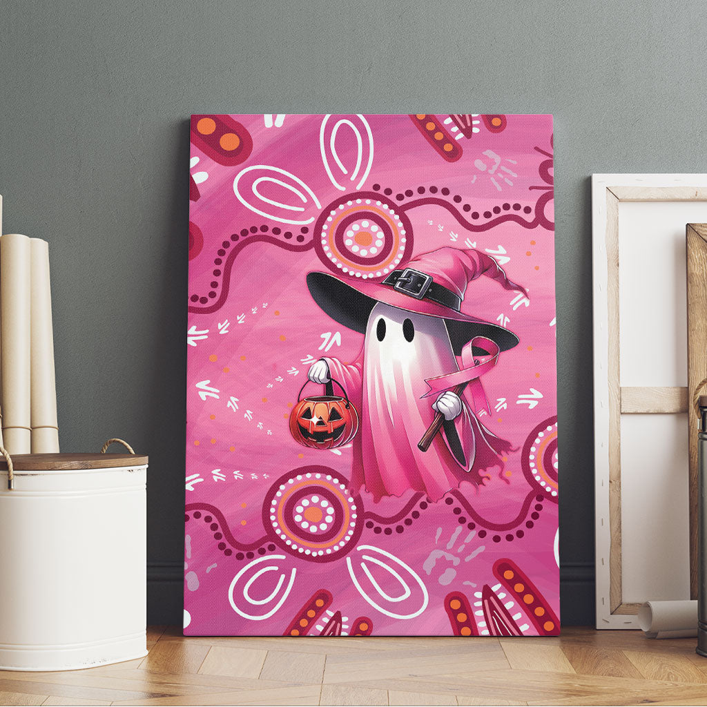 Pink Ghost Ribbon Canvas Wall Art Aboriginal Halloween Wear Pink