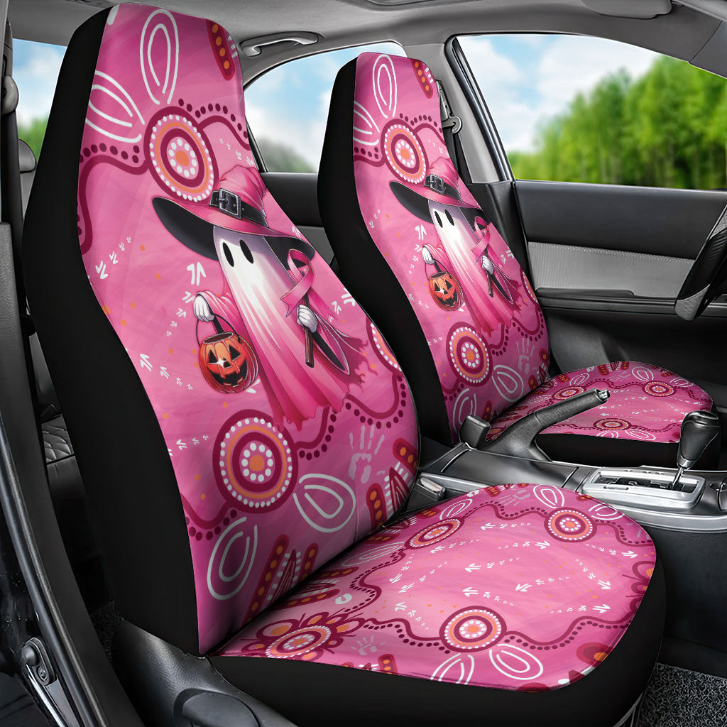 Pink Ghost Ribbon Car Seat Cover Aboriginal Halloween Wear Pink