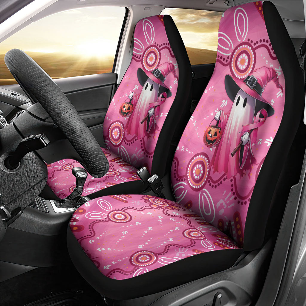 Pink Ghost Ribbon Car Seat Cover Aboriginal Halloween Wear Pink
