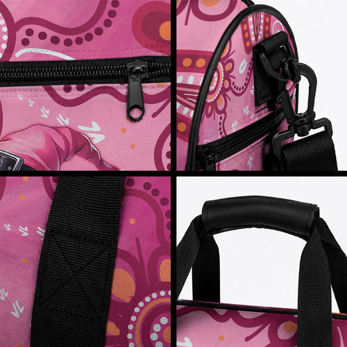 Pink Ghost Ribbon Duffle Bag Aboriginal Halloween Wear Pink