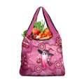 Pink Ghost Ribbon Grocery Bag Aboriginal Halloween Wear Pink