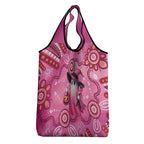 Pink Ghost Ribbon Grocery Bag Aboriginal Halloween Wear Pink