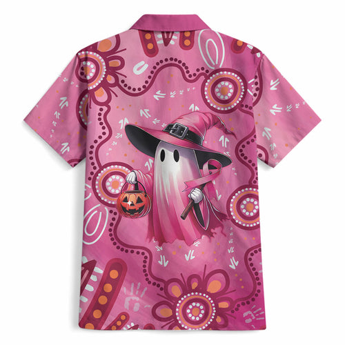 Pink Ghost Ribbon Hawaiian Shirt Aboriginal Halloween Wear Pink