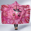 Pink Ghost Ribbon Hooded Blanket Aboriginal Halloween Wear Pink