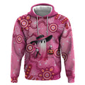 Pink Ghost Ribbon Hoodie Aboriginal Halloween Wear Pink