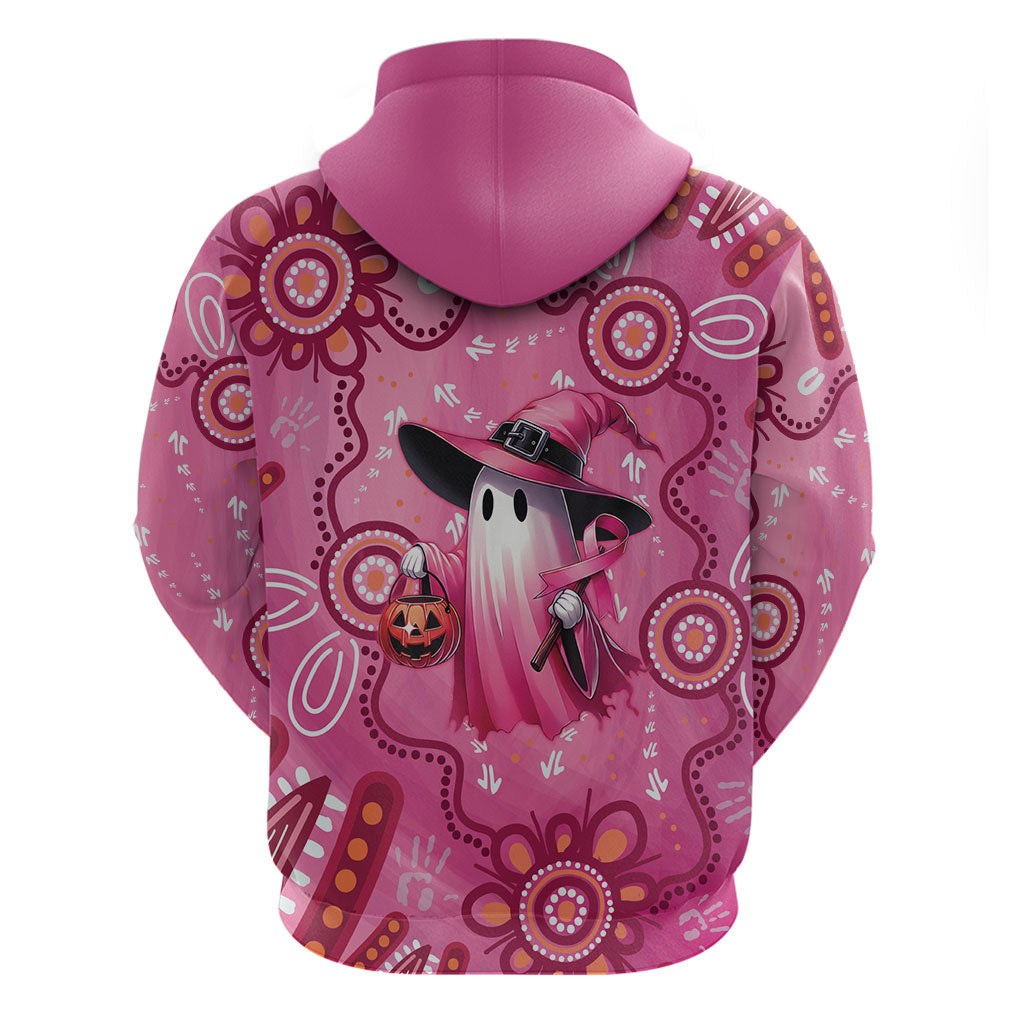 Pink Ghost Ribbon Hoodie Aboriginal Halloween Wear Pink