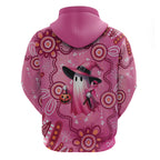 Pink Ghost Ribbon Hoodie Aboriginal Halloween Wear Pink