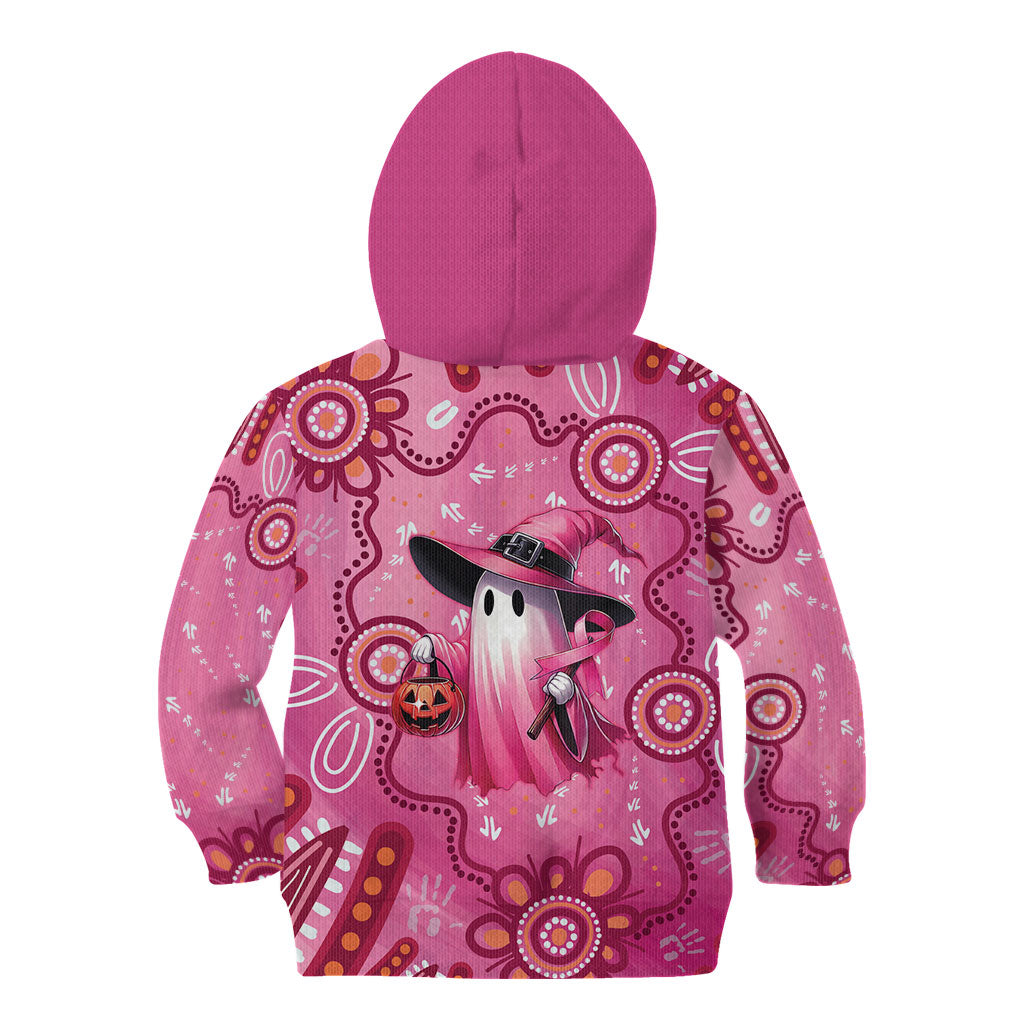 Pink Ghost Ribbon Kid Hoodie Aboriginal Halloween Wear Pink