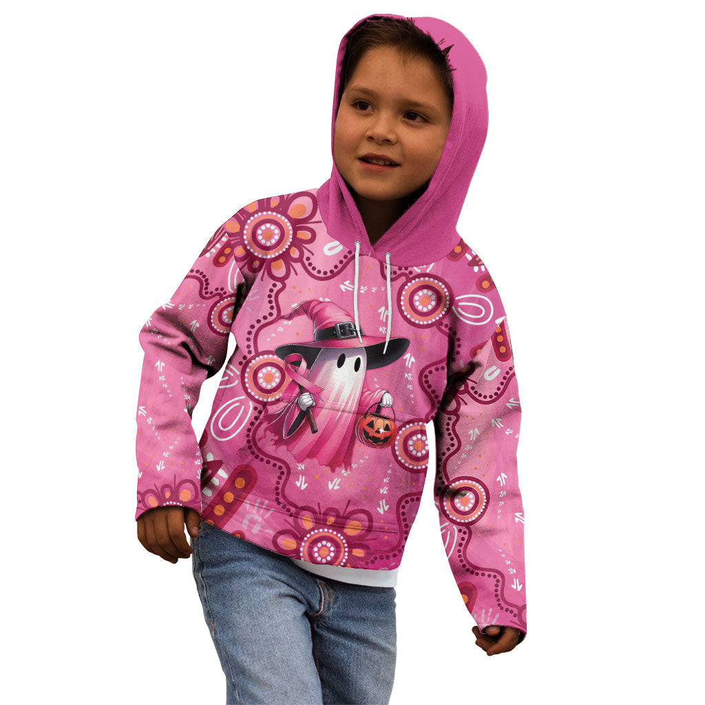 Pink Ghost Ribbon Kid Hoodie Aboriginal Halloween Wear Pink