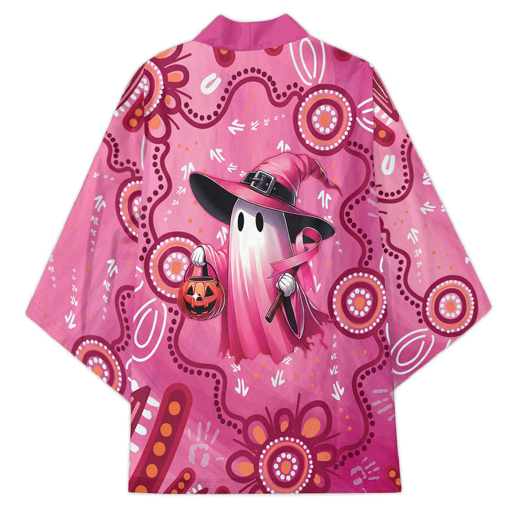 Pink Ghost Ribbon Kimono Aboriginal Halloween Wear Pink
