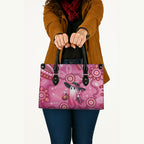 Pink Ghost Ribbon Leather Bag Aboriginal Halloween Wear Pink