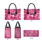 Pink Ghost Ribbon Leather Bag Aboriginal Halloween Wear Pink