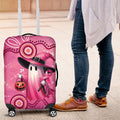 Pink Ghost Ribbon Luggage Cover Aboriginal Halloween Wear Pink