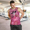 Pink Ghost Ribbon Men Tank Top Aboriginal Halloween Wear Pink