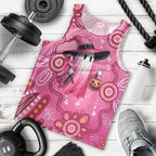 Pink Ghost Ribbon Men Tank Top Aboriginal Halloween Wear Pink