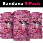 Pink Ghost Ribbon Neck Gaiter Aboriginal Halloween Wear Pink