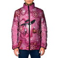 Pink Ghost Ribbon Padded Jacket Aboriginal Halloween Wear Pink