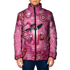 Pink Ghost Ribbon Padded Jacket Aboriginal Halloween Wear Pink